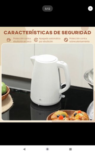 Hervidor de agua blanco 1,7L