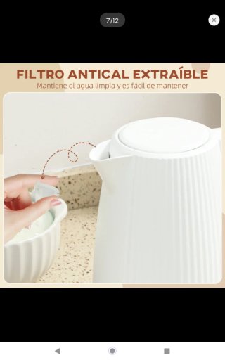 Hervidor de agua blanco 1,7L