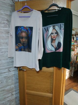 Lote 2 Camisetas Estampadas Mujer