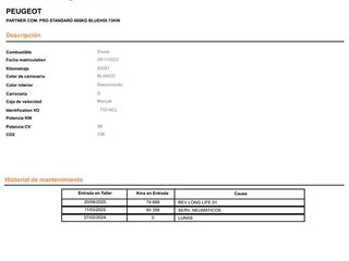 Peugeot Partner Furgon BlueHDi 100 S&S Pro Standard 600kg 73 kW (98 CV)