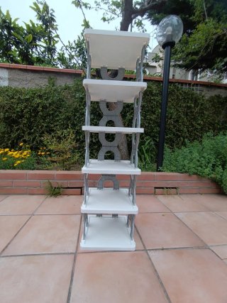 Scarpiera apri e chiudi grigio e bianco