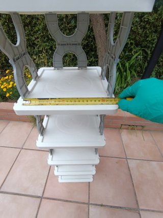 Scarpiera apri e chiudi grigio e bianco