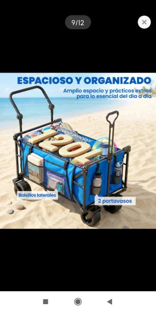 Carro Plegable Playa/Jardín