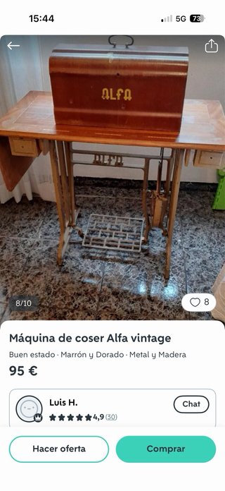 Máquina de coser Alfa vintage