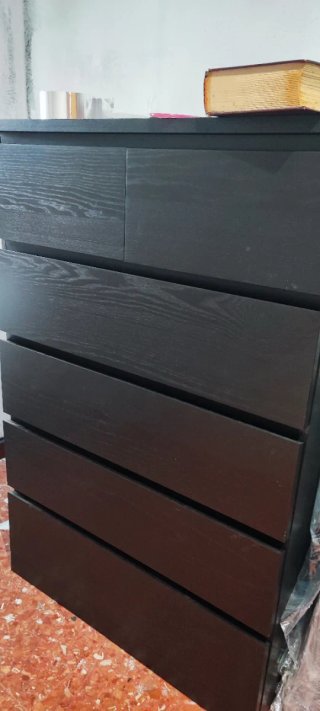 Cajonera de madera negra