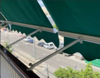 Toldo de barandilla 3.40m ancho y 3m de largo.