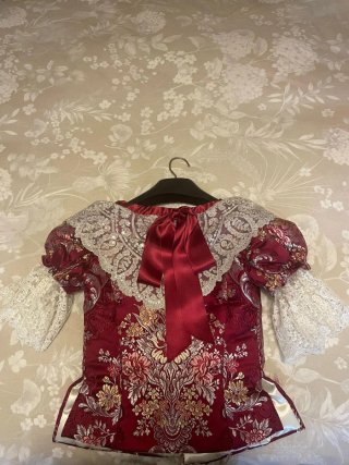 Traje de Fallera Rojo y Dorado