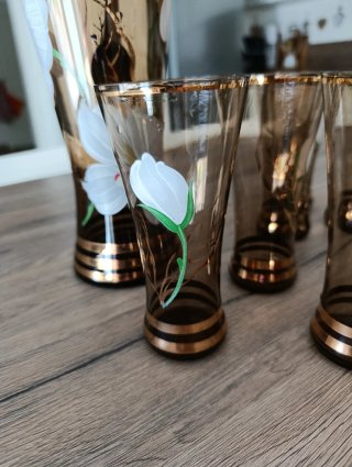 Caraffa e 6 Bicchieri Vintage Anni '70