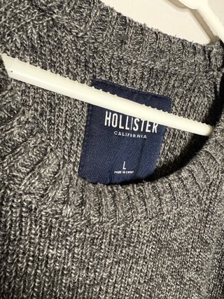 Jersey Hollister Gris Degradado Talla L