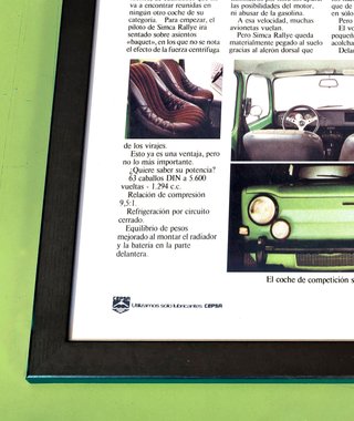 Cuadro Simca Rallye - 1976-79 ● Madera 45 x 33 cm
