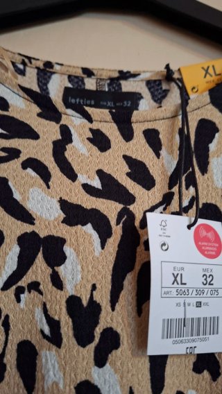 Vestido estampado animal print Lefties XL