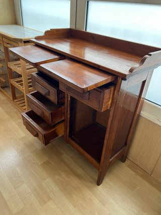 Mueble auxiliar teca maciza con cajones