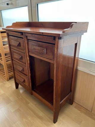 Mueble auxiliar teca maciza con cajones