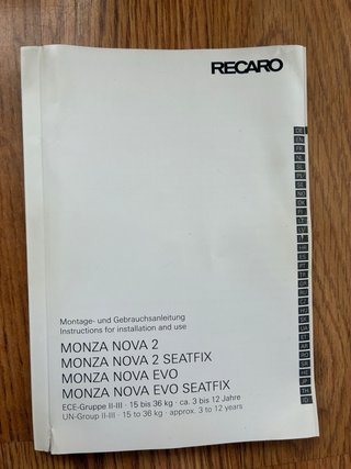 Silla de coche RECARO Monza Nova EVO