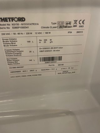 Frigorífico Trivalente Thetford N3000