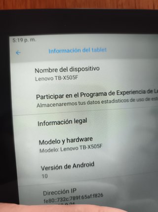 Tablet Lenovo TB-X505F Android 10