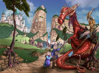 Cuadro Ilustración Infantil Fantasía