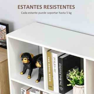 Estantería 8 Compartimentos Moderna Blanca 100cm