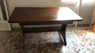 Mesa comedor madera oscura
