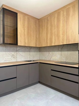 Cocina Modular Negra y Blanca