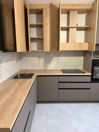 Cocina Modular Negra y Blanca