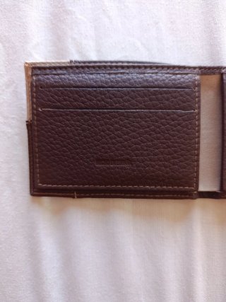 Billetera de piel combinada