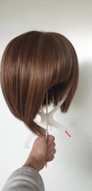 Peluca Oncológica Castaña con mechas