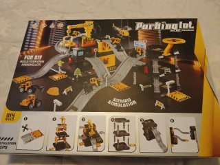 Set Parcheggio Giocattolo Cantiere 84 Pezzi