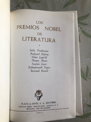 Premios Nobel Literatura Plaza & Janés I
