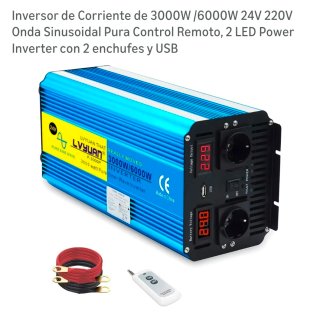 Inversor Corriente 3000W/6000W 24V 220V