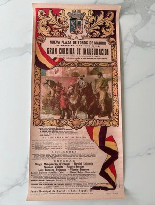 Cartel PVC Inauguración Plaza de Toros Las Ventas