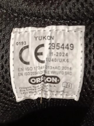 Botas Anticorte Oregon Yukon Clase 1 (20 m/s)