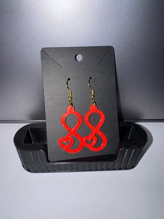 Orecchini Infinito Cuore Stampa 3D