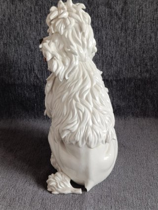 Figura perro Caniche porcelana Algora