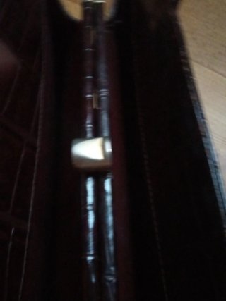 Bolso marrón efecto piel cocodrilo