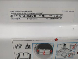 Secadora Bosch 8kg A++ Con Bomba de Calor.