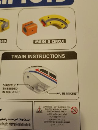 Set trenino elettrico DIY Cube Track 51 pezzi