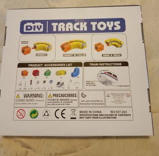 Set trenino elettrico DIY Cube Track 51 pezzi