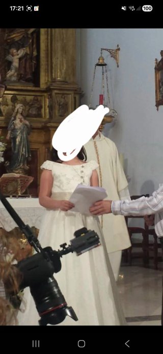 Vestido de Comunión Blanco, bordado