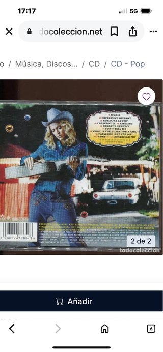 Madonna Music Edición Especial CD
