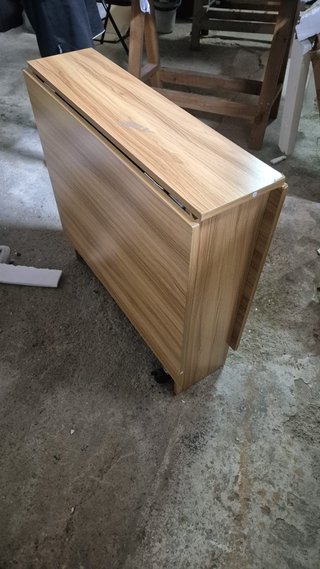 Mesa de Comedor Plegable con Ruedas Mesa Auxiliar