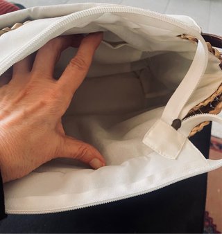Borsa paglia estiva con paillettes