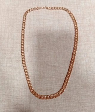 Collare con catena a maglie in acciaio inossidabile dorato