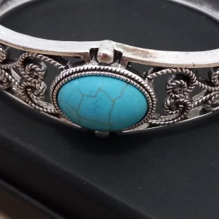 Bracciale donna argento con pietra turchese