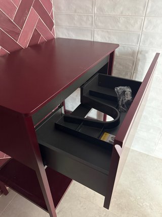 Mueble de baño de madera burdeos sin estrenar