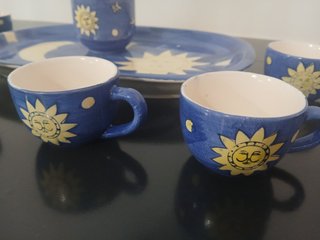 Servizio Caffè Ceramica Sole e Luna