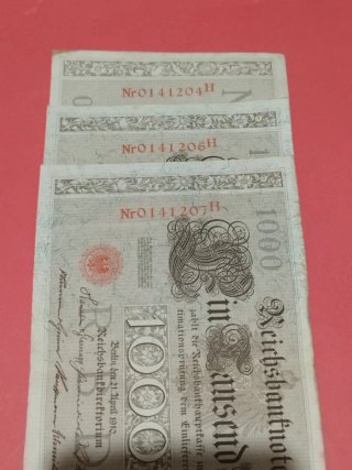 Lote 9 Billetes Antiguos Alemanes Reichsbanknote