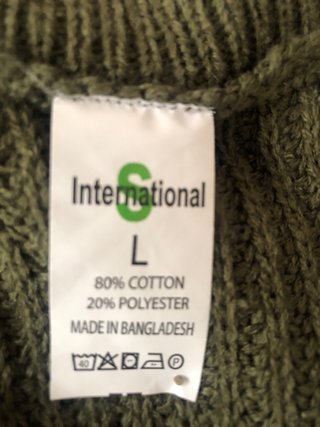Chaqueta larga de punto multicolor