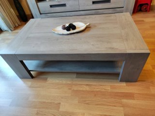 Mesa de centro de madera color beige/marrón