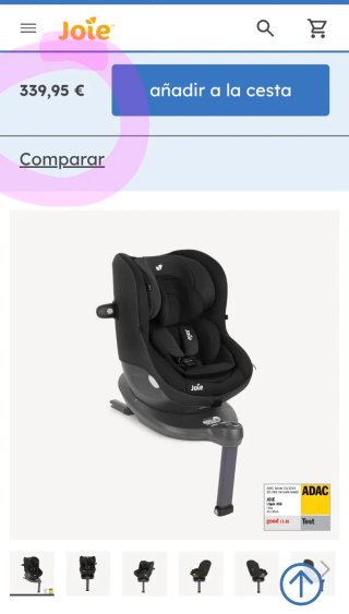 Silla coche Joie i spin 360. De 0-4 años